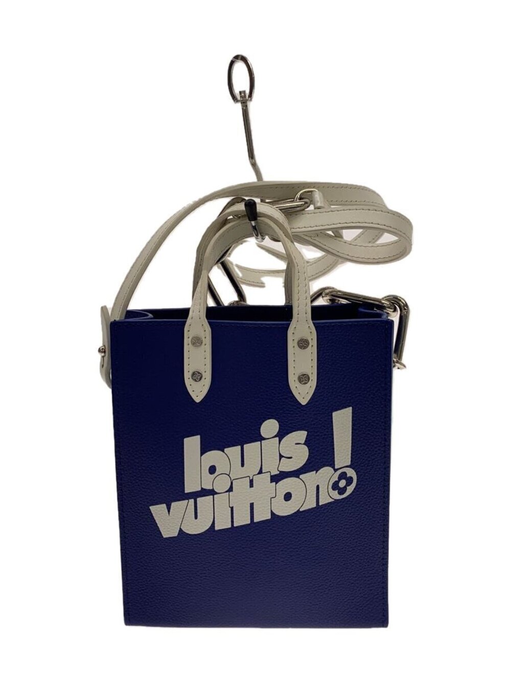 LOUIS VUITTON Sac Plat LV Leather Blue